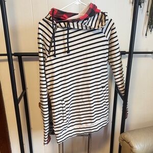 Ampersand buffalo print double hoodie